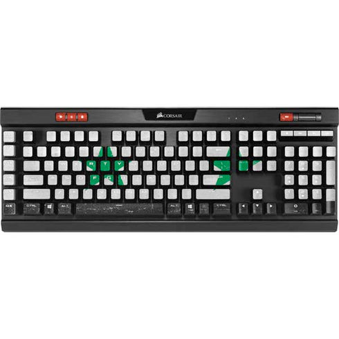 Syria Flag Distressed K95 RGB PLATINUM Mechanical Gaming Keyboard Skin